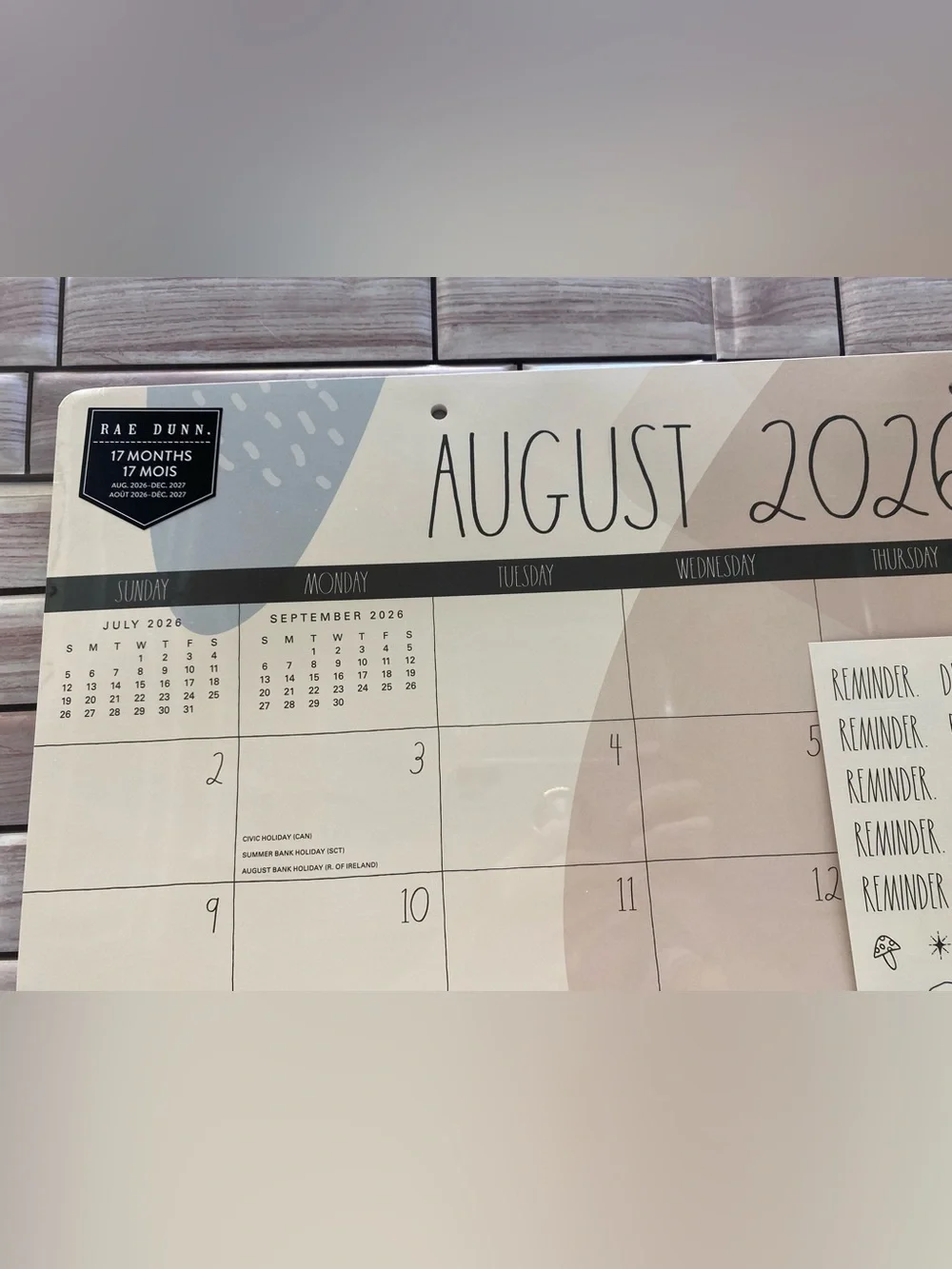 Rae Dunn ❤️2027 17-Month Desk Blotter Calendar/Planner New